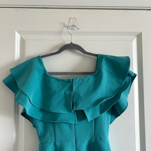 Anthropologie Endless Rose Ruffle Off The Shoulder Mini Dress Size xs Te… - Picture 6 of 11